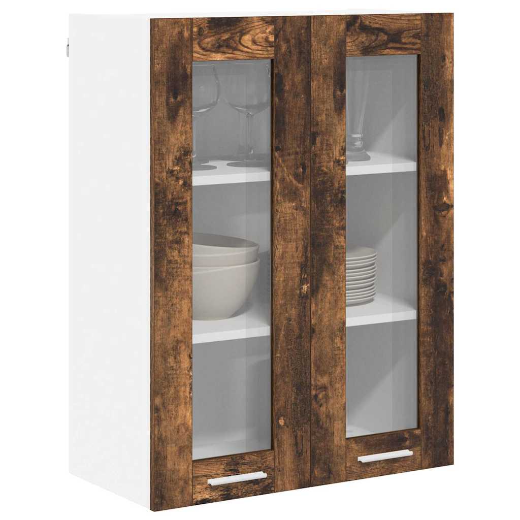 Hängeschrank mit Regal Riga Geräucherte Eiche 60 x 31 x 80 cm